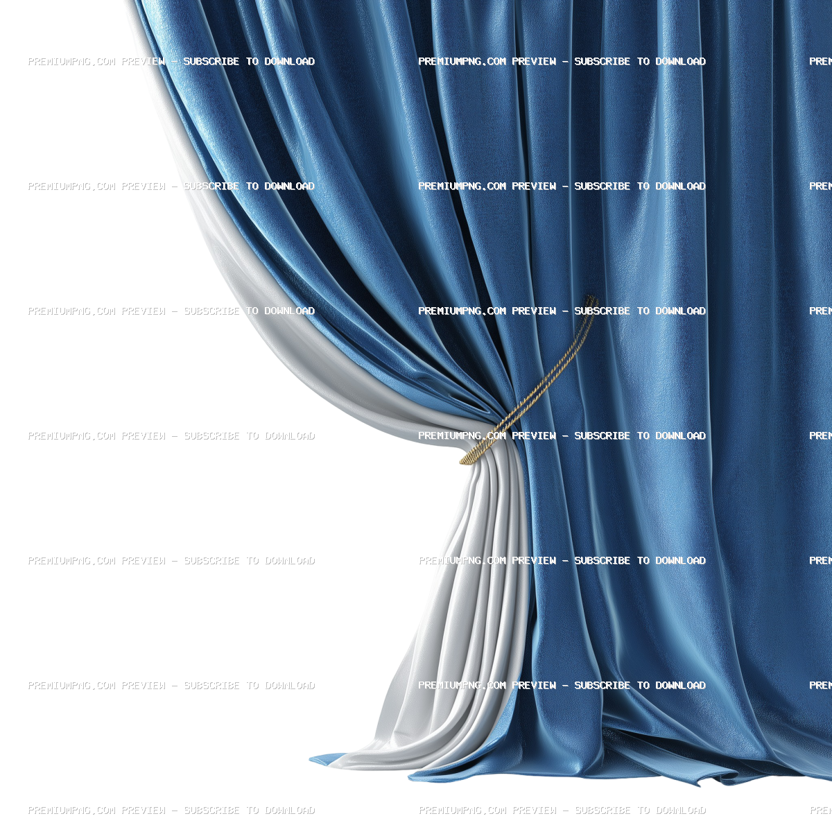 blue curtain with transparent background
