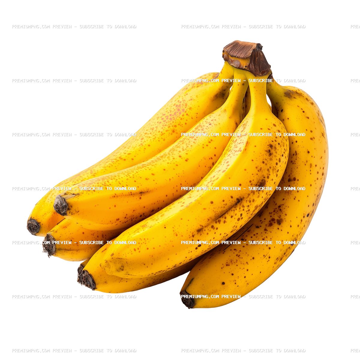 Fresh Yellow Banana Isolated on Transparent Background