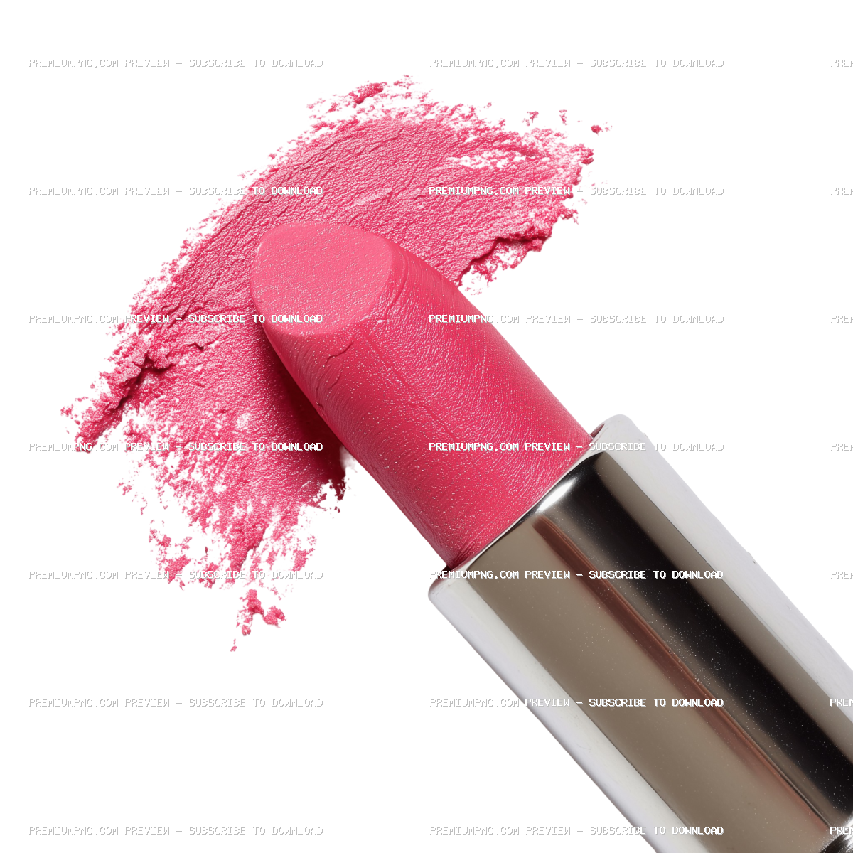 Pink Lipstick Cutout Isolated on White Background | Beauty & Cosmetic Stock Photo
