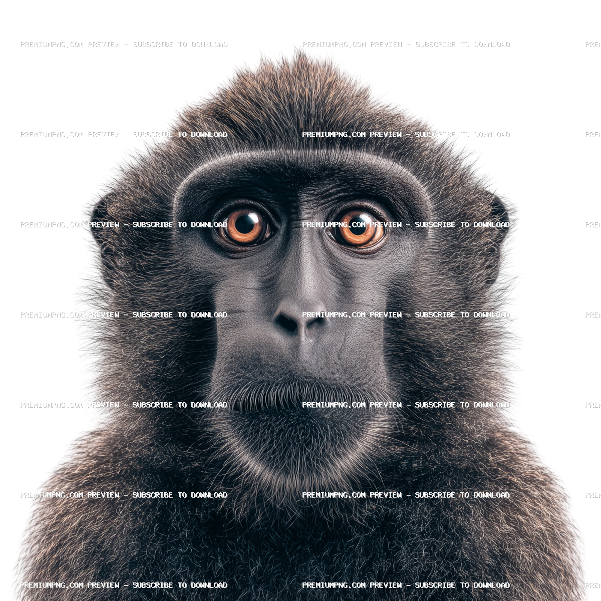Hyper-Realistic Monkey Cutout Isolated on Transparent PNG Background