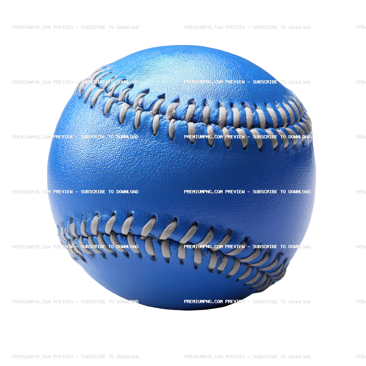 Isolated Blue Softball PNG Cutout on Transparent Background