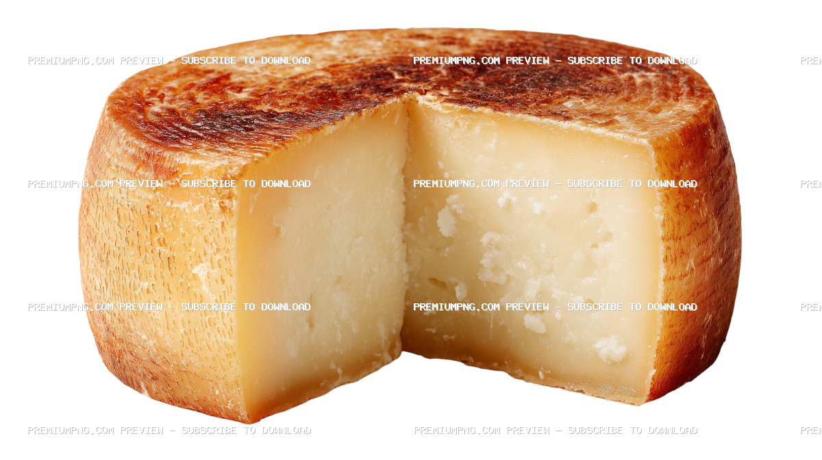 Authentic Canastra Cheese Cutout on Transparent Background | PNG Stock Photo