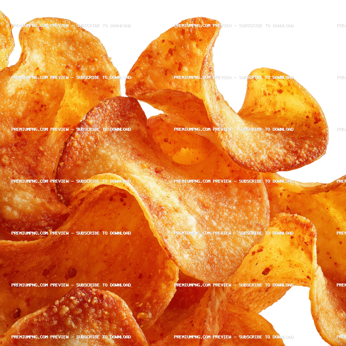 Appetizing Paprika Potato Chips PNG – Crispy Crunchy Snack Cutout