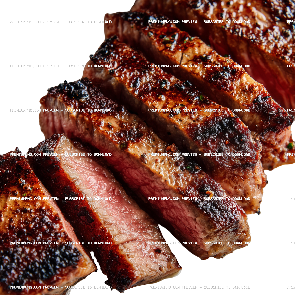Perfectly Cooked Juicy Medium-Rare Steak Sliced Closeup | Premium Beef Stock Photo